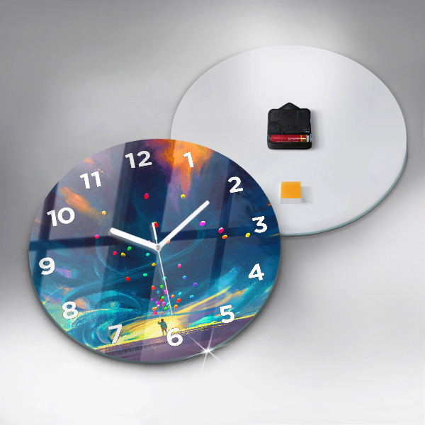 Okrúhle hodiny Dieťa a balóny