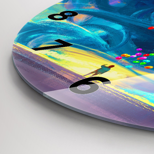 Okrúhle hodiny Dieťa a balóny