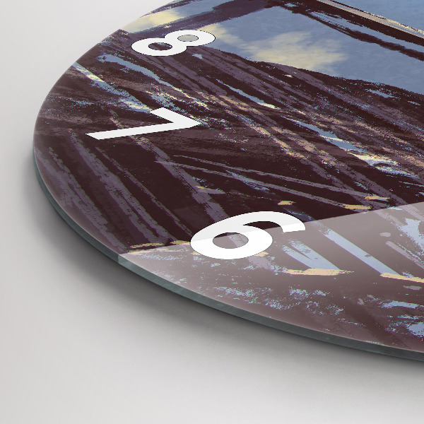 Okrúhle hodiny Anjel, most a bicykel