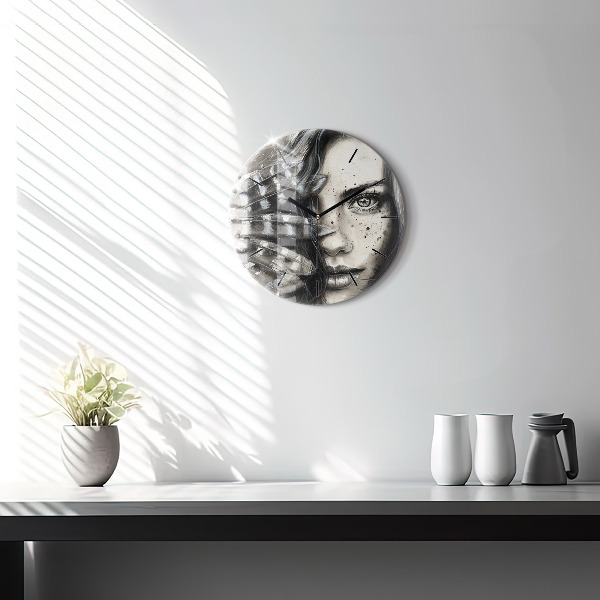 Okrúhle hodiny Maľovaný portrét