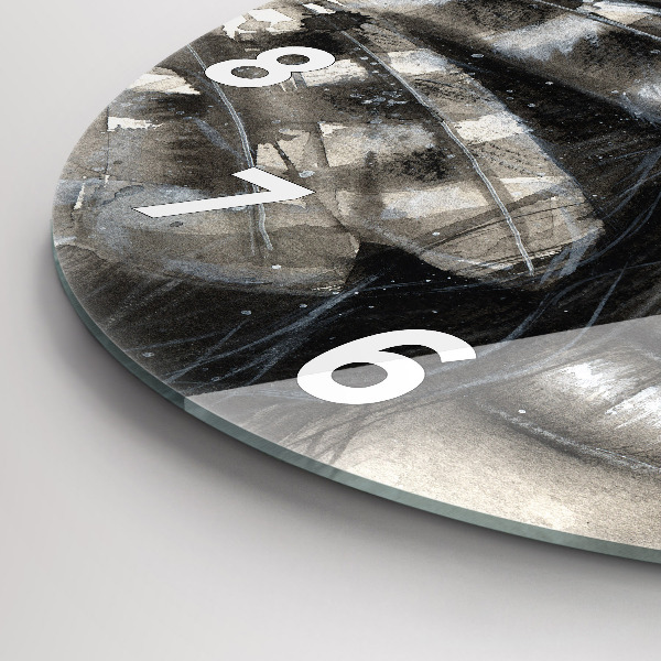 Okrúhle hodiny Maľovaný portrét