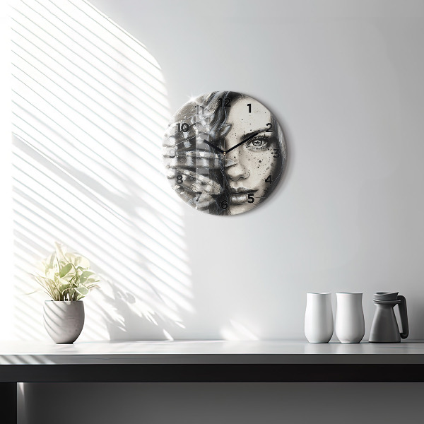 Okrúhle hodiny Maľovaný portrét