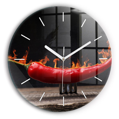 Okrúhle hodiny Pepperoni paprička