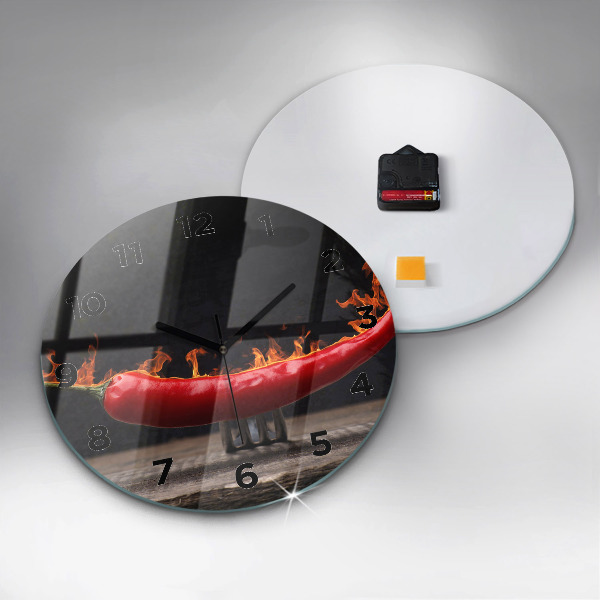 Okrúhle hodiny Pepperoni paprička