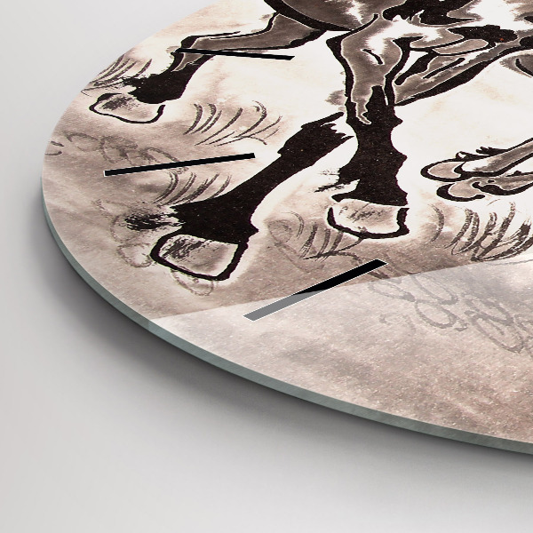 Okrúhle hodiny Cválajúce kone