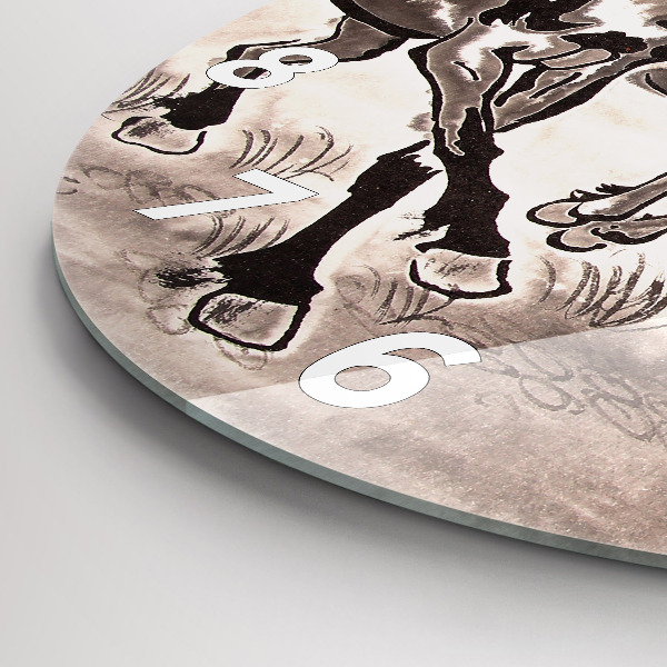 Okrúhle hodiny Cválajúce kone