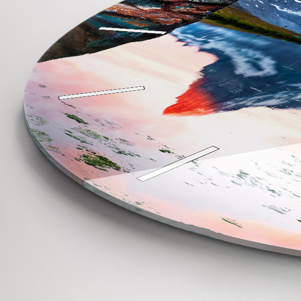 Okrúhle hodiny Jazero Stellisee Matterhorn