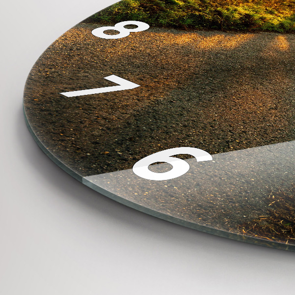 Okrúhle hodiny Hmla pri východe slnka