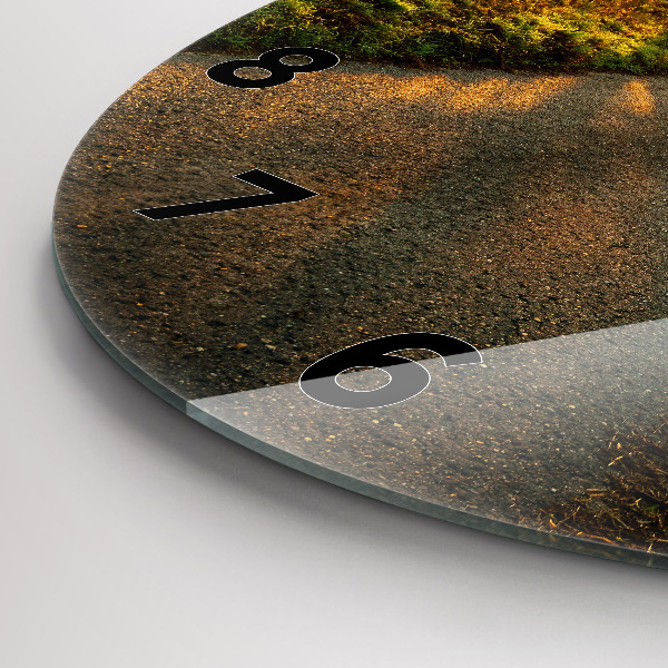 Okrúhle hodiny Hmla pri východe slnka