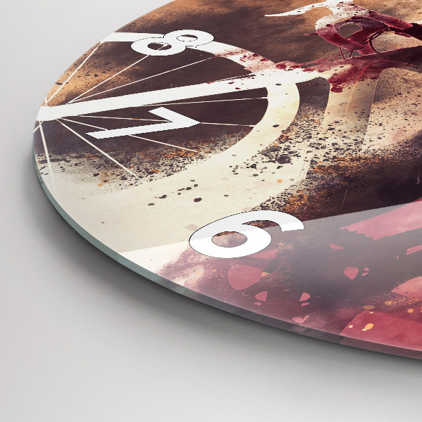 Okrúhle hodiny Žena a bicykel