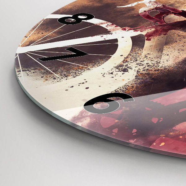 Okrúhle hodiny Žena a bicykel