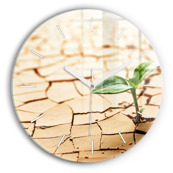 Okrúhle hodiny Zasaďte do suchej pôdy