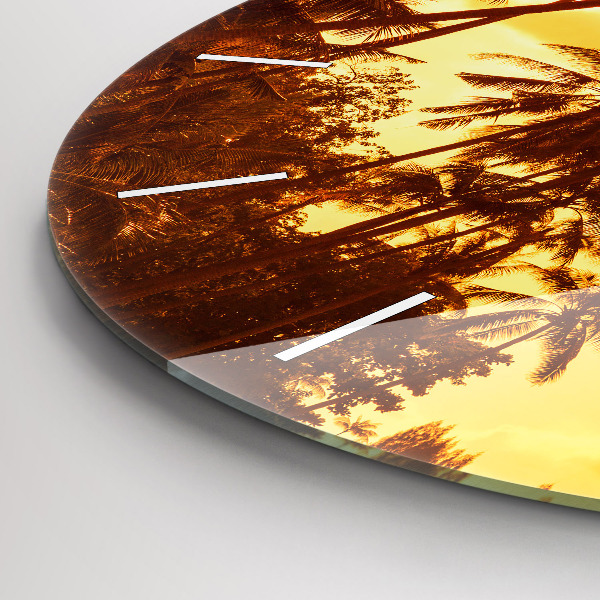 Okrúhle hodiny Slnečné palmy