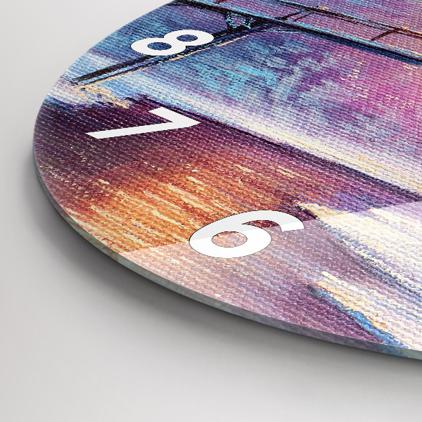 Okrúhle hodiny Vianočný stromček a most