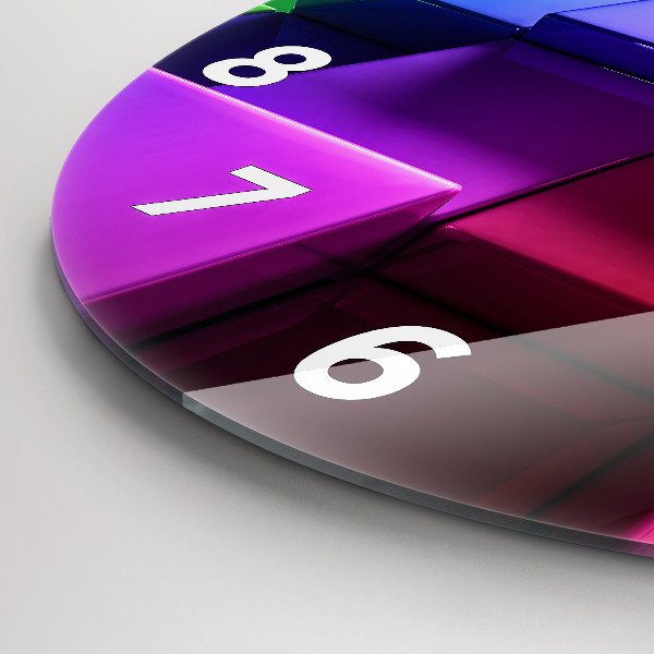 Okrúhle hodiny Farebné kocky