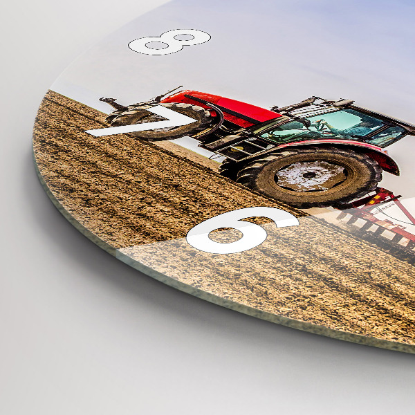 Okrúhle hodiny Farmár v traktore