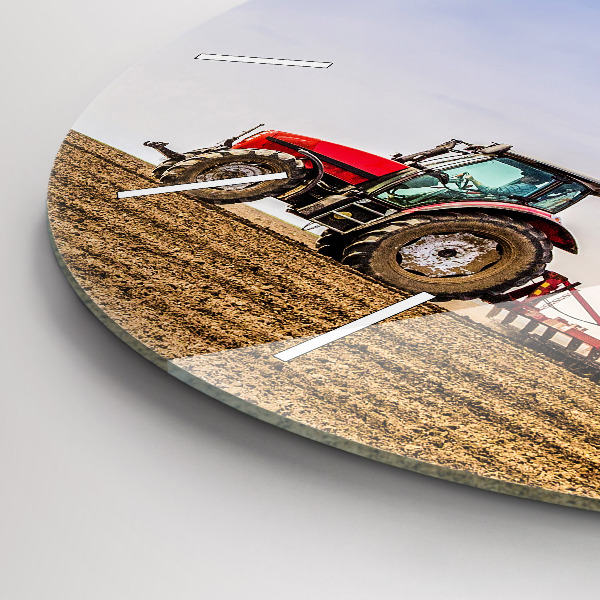 Okrúhle hodiny Farmár v traktore