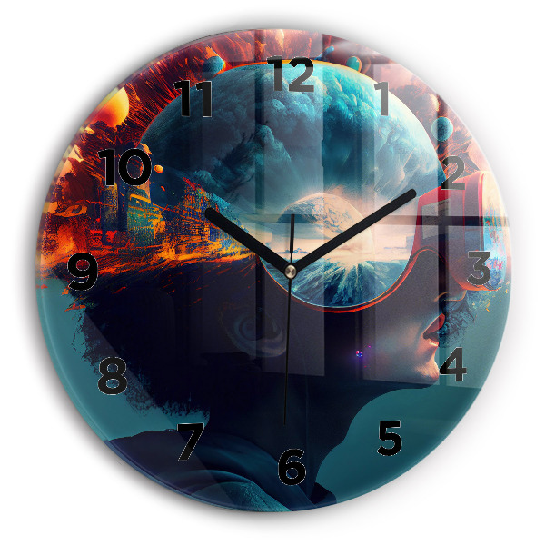 Okrúhle hodiny Futuristický svet