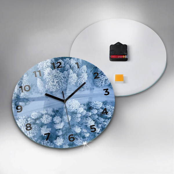 Okrúhle hodiny Les v zime