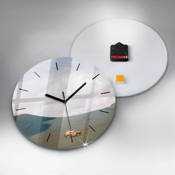 Okrúhle hodiny Vozidlo v Kamčatskej púšti