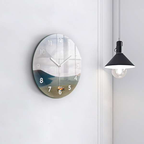 Okrúhle hodiny Vozidlo v Kamčatskej púšti