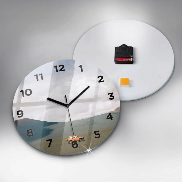 Okrúhle hodiny Vozidlo v Kamčatskej púšti