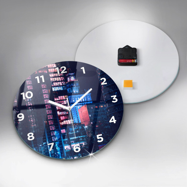 Okrúhle hodiny Varšava v noci