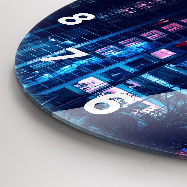 Okrúhle hodiny Varšava v noci