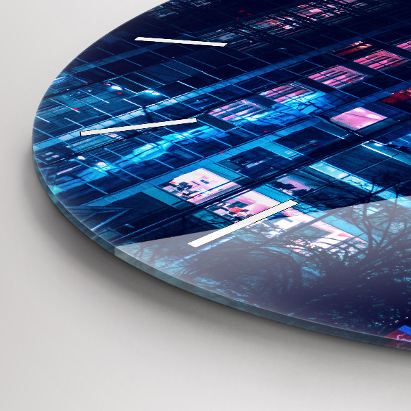 Okrúhle hodiny Varšava v noci