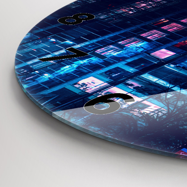 Okrúhle hodiny Varšava v noci