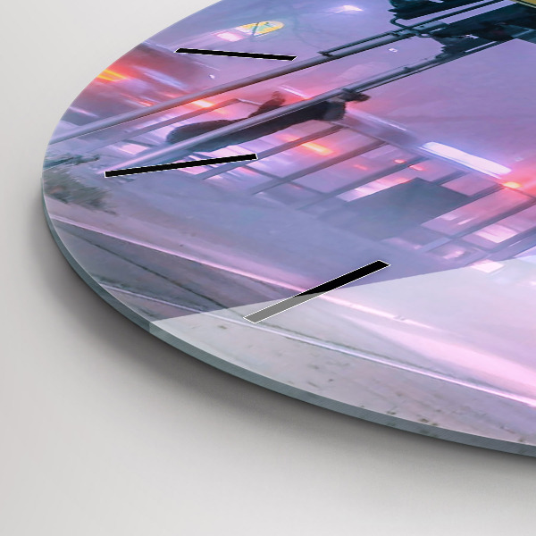 Okrúhle hodiny Varšava v hmle