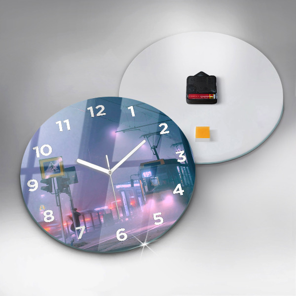 Okrúhle hodiny Varšava v hmle