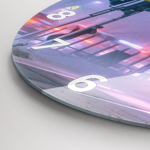 Okrúhle hodiny Varšava v hmle