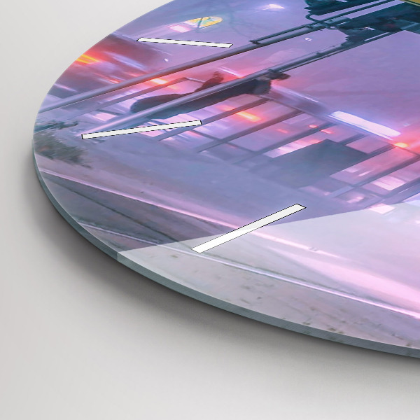 Okrúhle hodiny Varšava v hmle