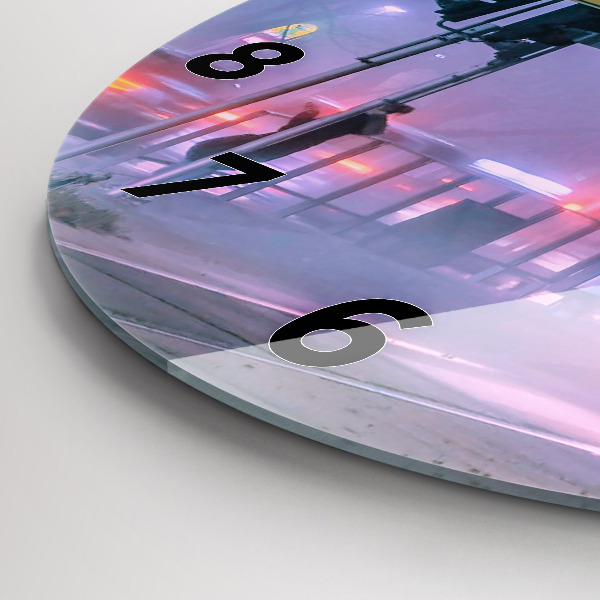 Okrúhle hodiny Varšava v hmle