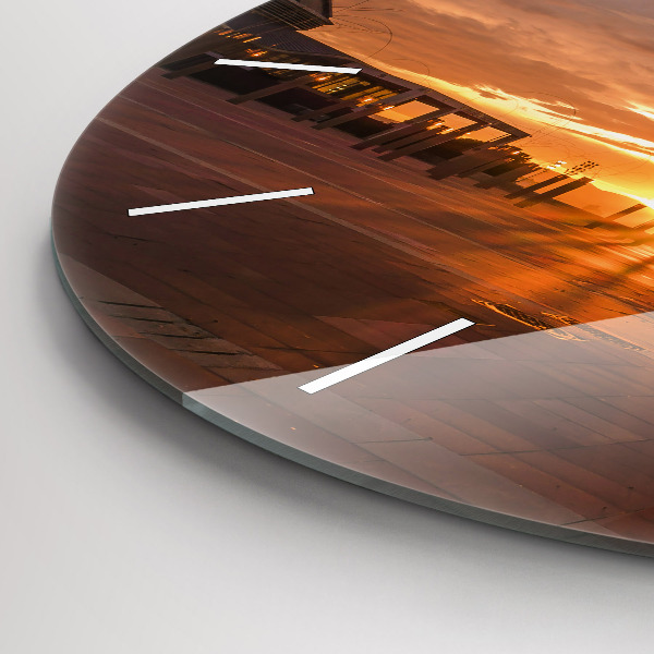 Okrúhle hodiny Olympijský park v Barcelone