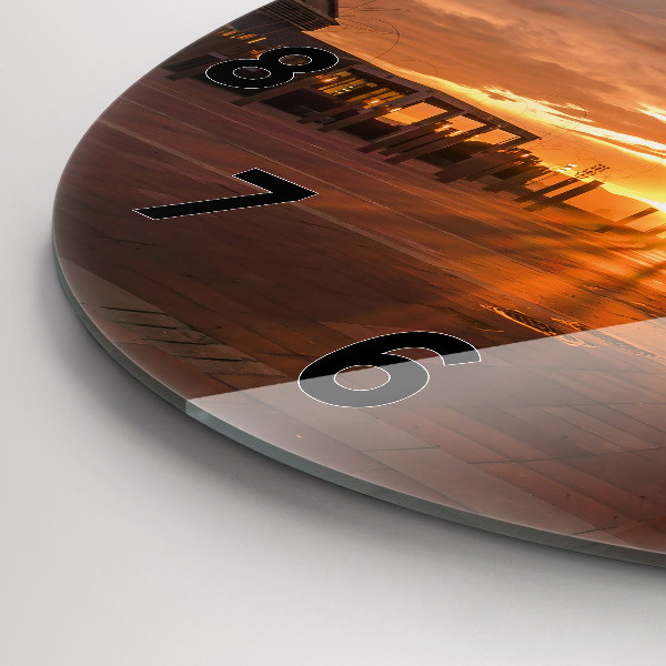 Okrúhle hodiny Olympijský park v Barcelone