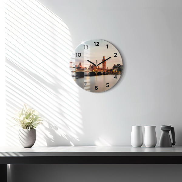Okrúhle hodiny Panoráma Londýna Big Ben
