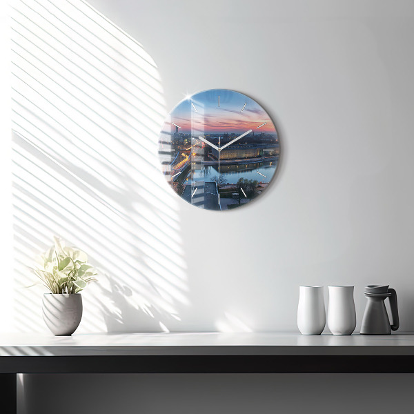 Okrúhle hodiny Vroclav z dronu