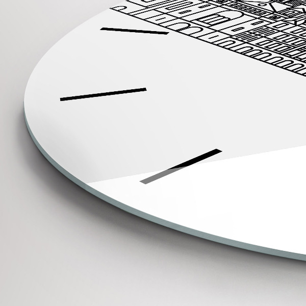 Okrúhle hodiny Panoráma architektúry Lodže