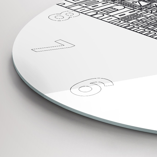 Okrúhle hodiny Panoráma architektúry Lodže