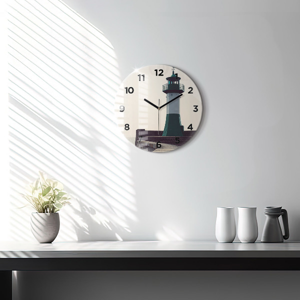 Okrúhle hodiny Maják a more