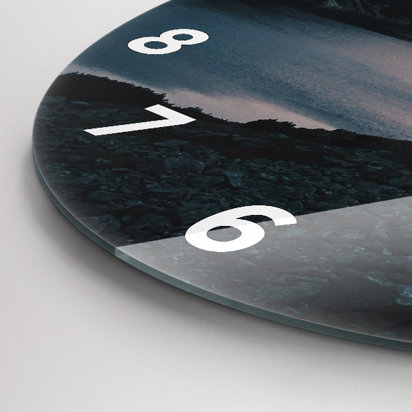 Okrúhle hodiny Jazero a hory