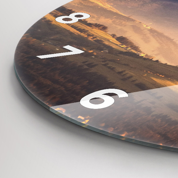 Okrúhle hodiny Zimná krajina Tatier