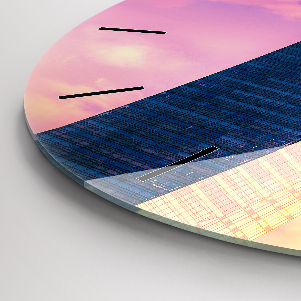 Okrúhle hodiny Mrakodrap vo Varšave