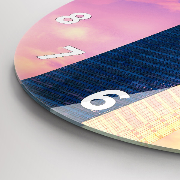 Okrúhle hodiny Mrakodrap vo Varšave