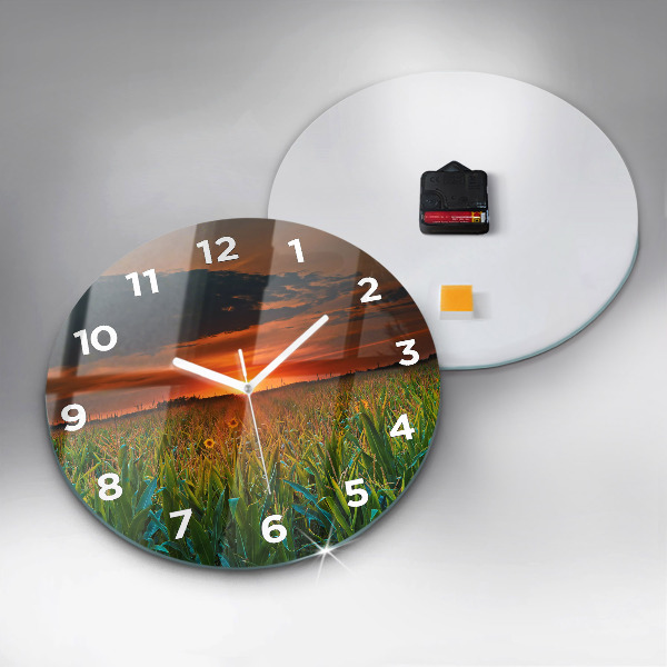 Okrúhle hodiny Slnečnice na lúke