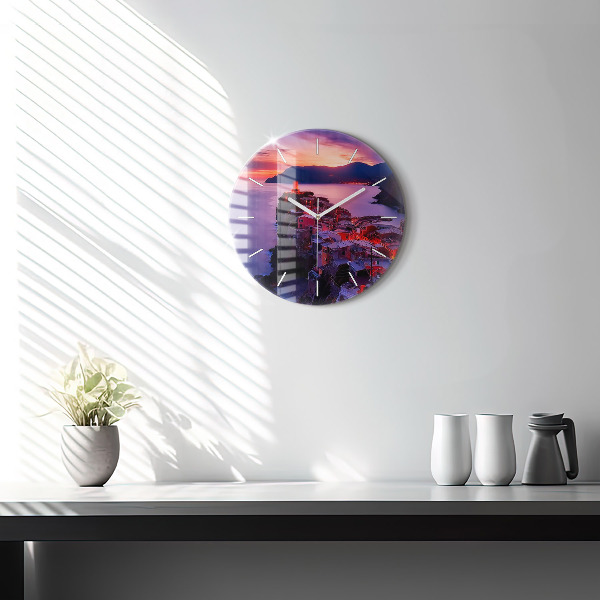 Okrúhle hodiny Domy pri jazere