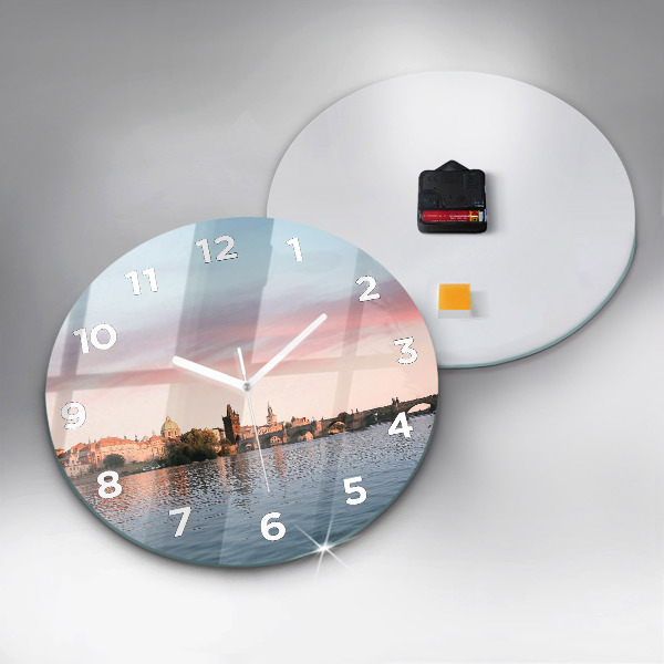 Okrúhle hodiny Karlov most v Prahe