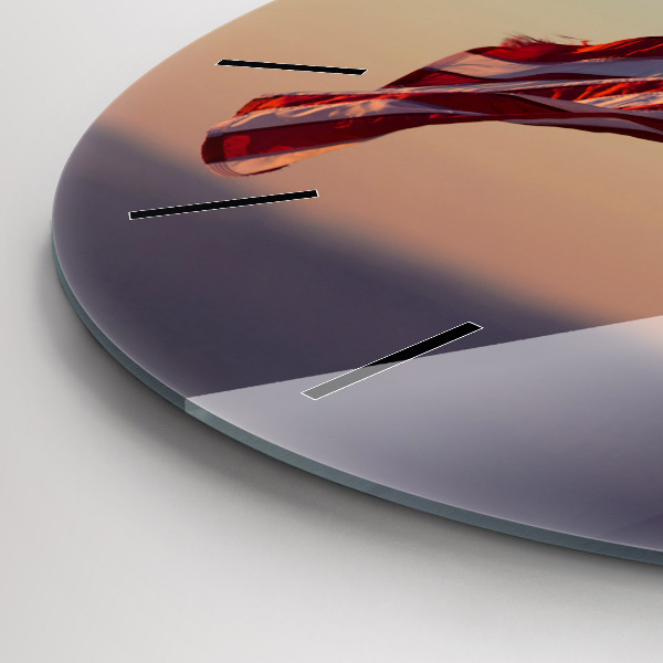 Okrúhle hodiny Lietajúca vlajka USA